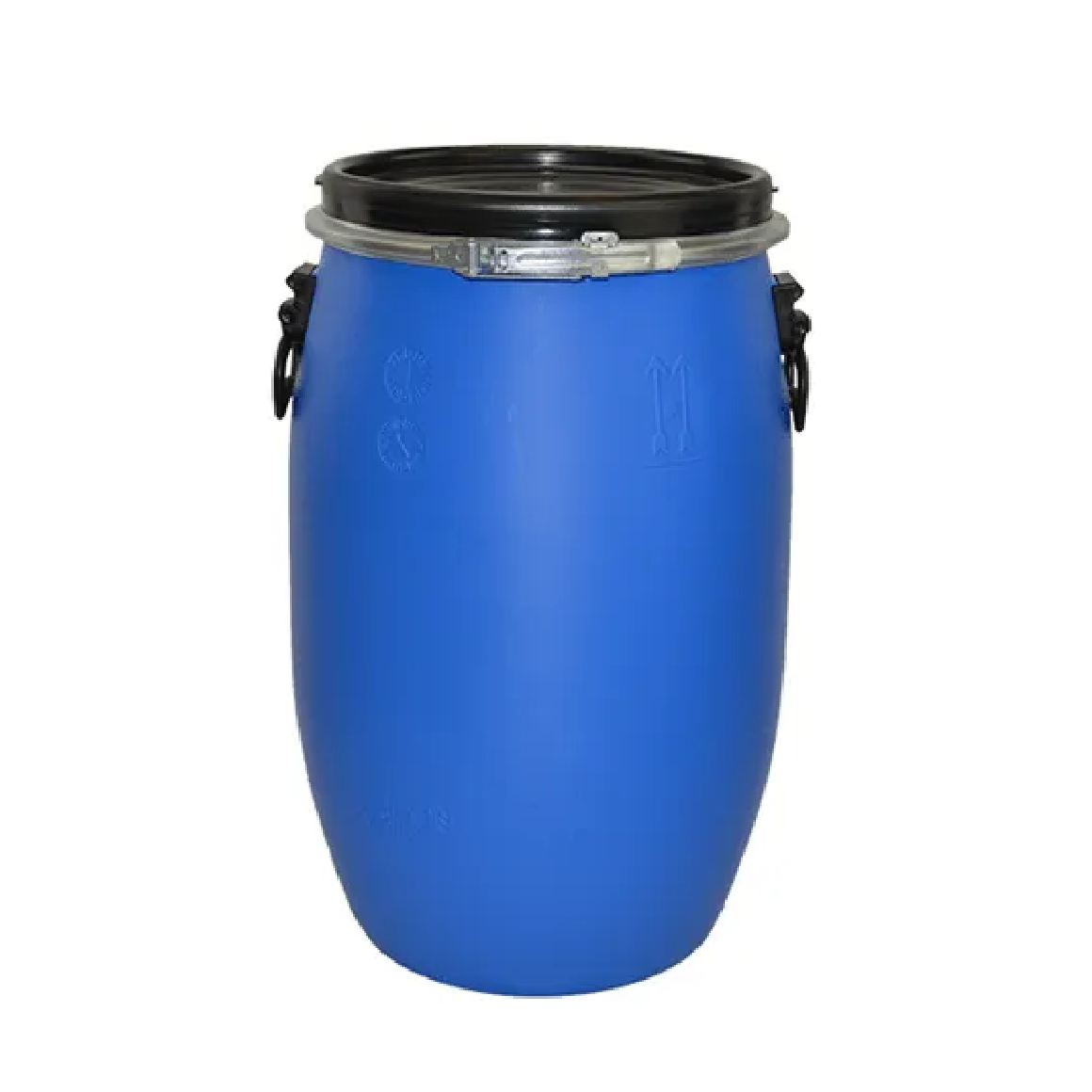 HardwareCity Open Top Drum With Cover 60L BLUE HDPE PLASTIC